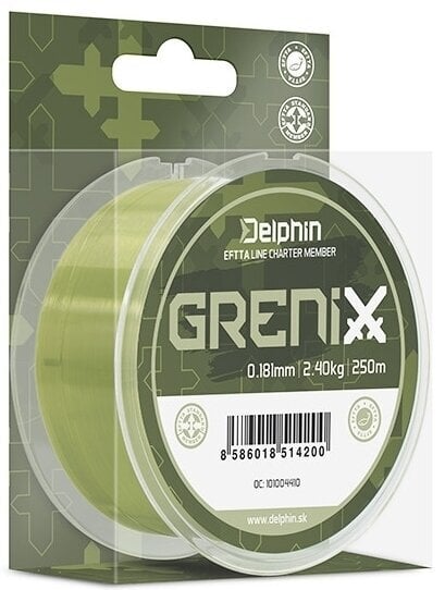 Vlasec, šňůra Delphin GRENIX Green 0,181 mm 2,40 kg 250 m