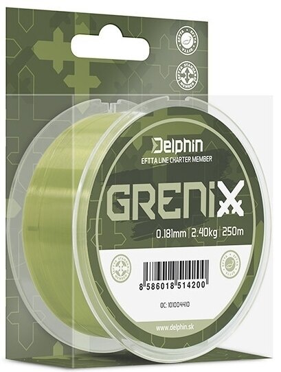 Fiskesnøre Delphin GRENIX Green 0,234 mm 250 m 3,78 kg Linje