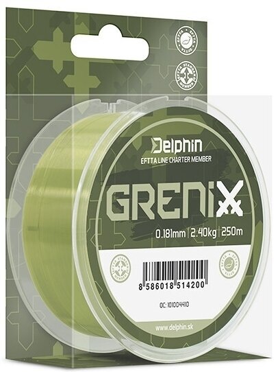 Fiskelina Delphin GRENIX Green 0,181 mm 2,40 kg 500 m Linje