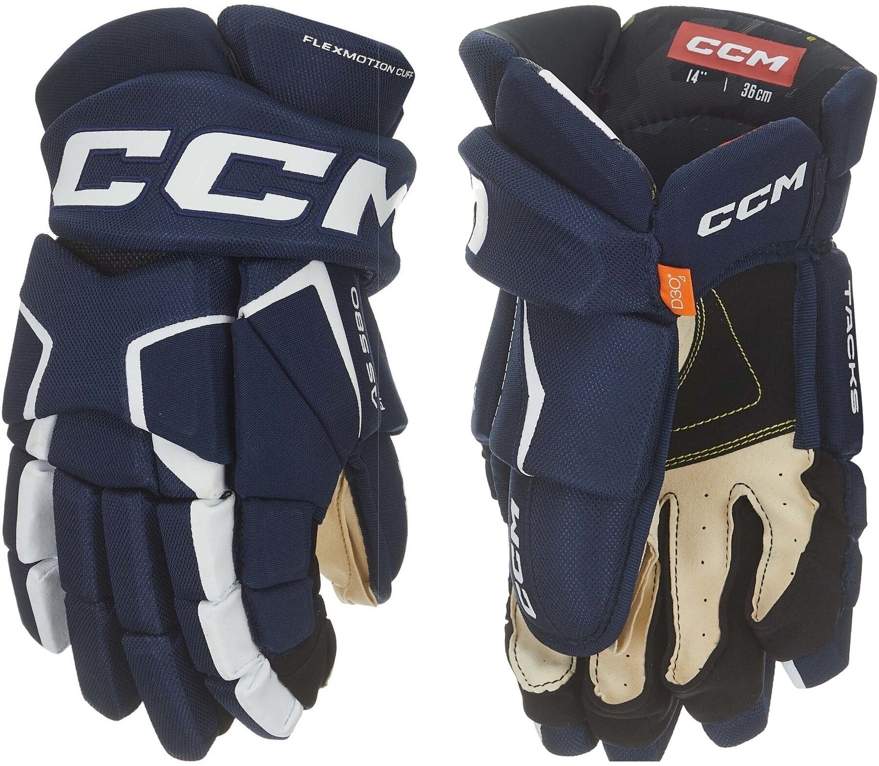 Hokejové rukavice CCM Tacks AS 580 SR 15 Navy/White Hokejové rukavice