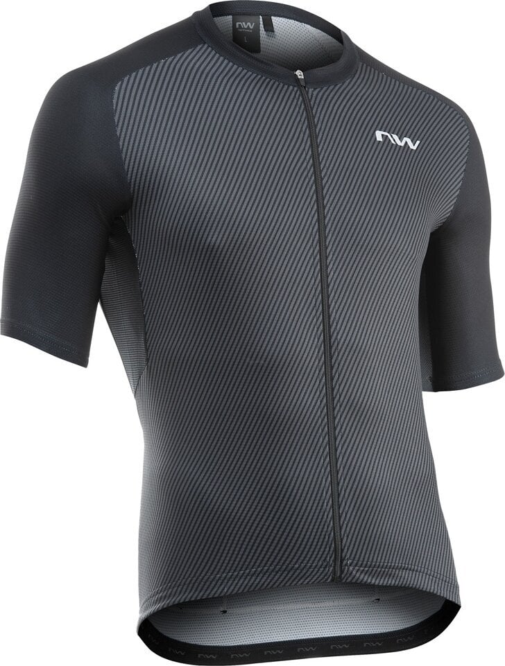 Mez kerékpározáshoz Northwave Force Evo Jersey Short Sleeve Dzsörzi Black L