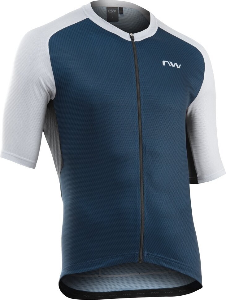 Odzież kolarska / koszulka Northwave Force Evo Jersey Short Sleeve Golf Deep Blue L