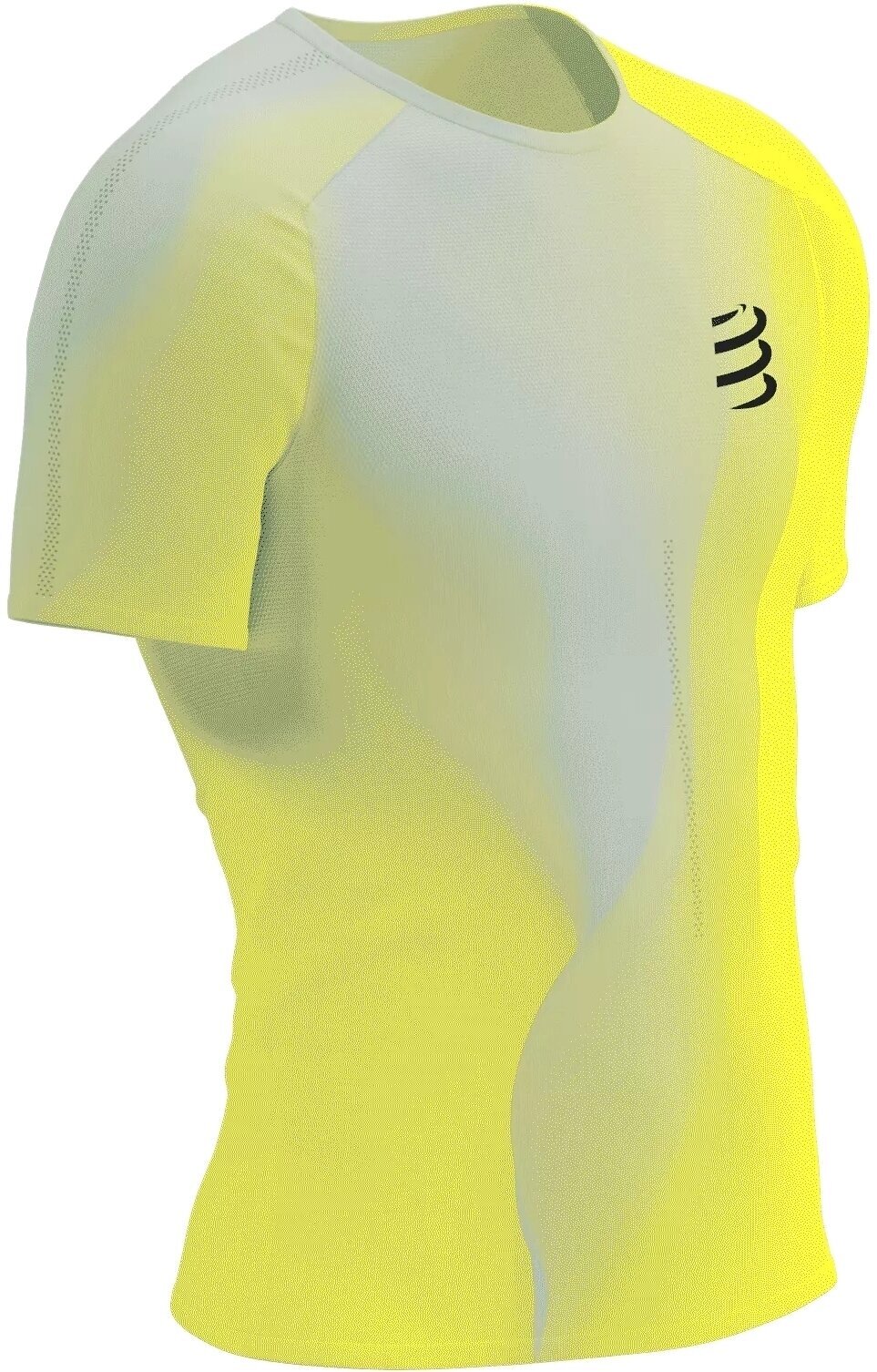 Тениска с къс ръкав за бягане Compressport Performance SS Tshirt M Safety Yellow/White/Black L Тениска с къс ръкав за бягане