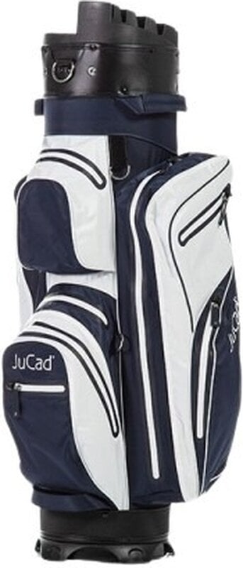 Borsa da golf Cart Bag Jucad Manager Dry White/Blue Borsa da golf Cart Bag