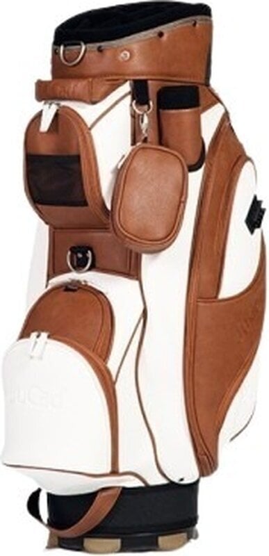 Golf torba Cart Bag Jucad Style Brown/White Golf torba Cart Bag