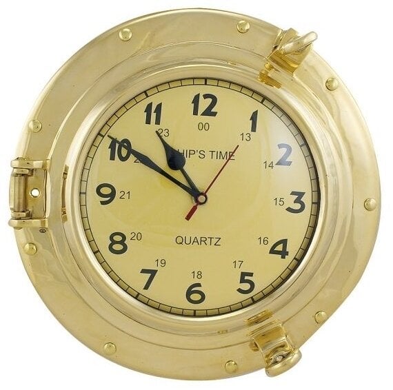 Horloge nautique, nautique Baromètre Sea-Club Porthole Clock 18 x 28,5cm