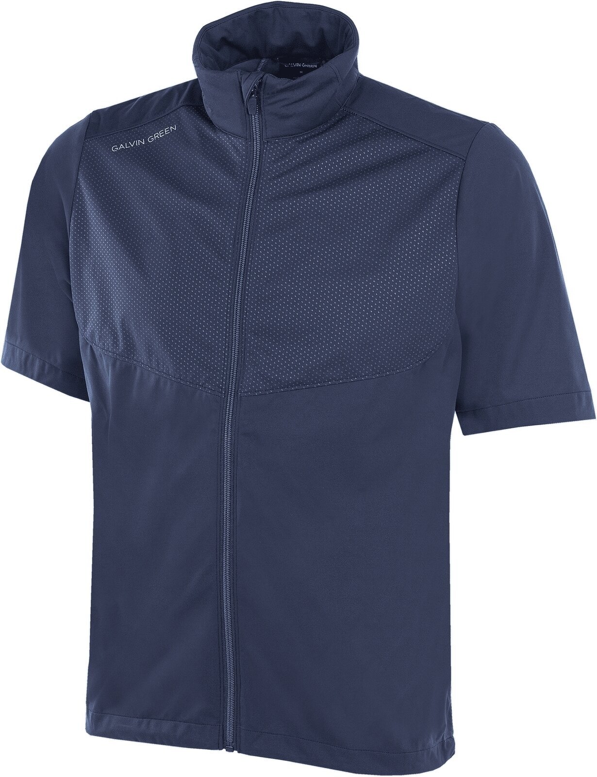 Sacou Galvin Green Livingston Mens Windproof And Water Repellent Short Sleeve Jacket Navy M