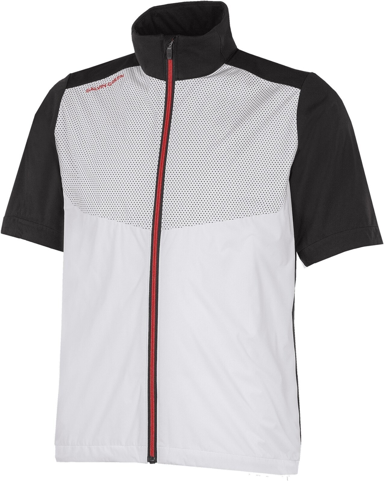 яке Galvin Green Livingston Mens Windproof And Water Repellent Short Sleeve Jacket White/Black/Red XL