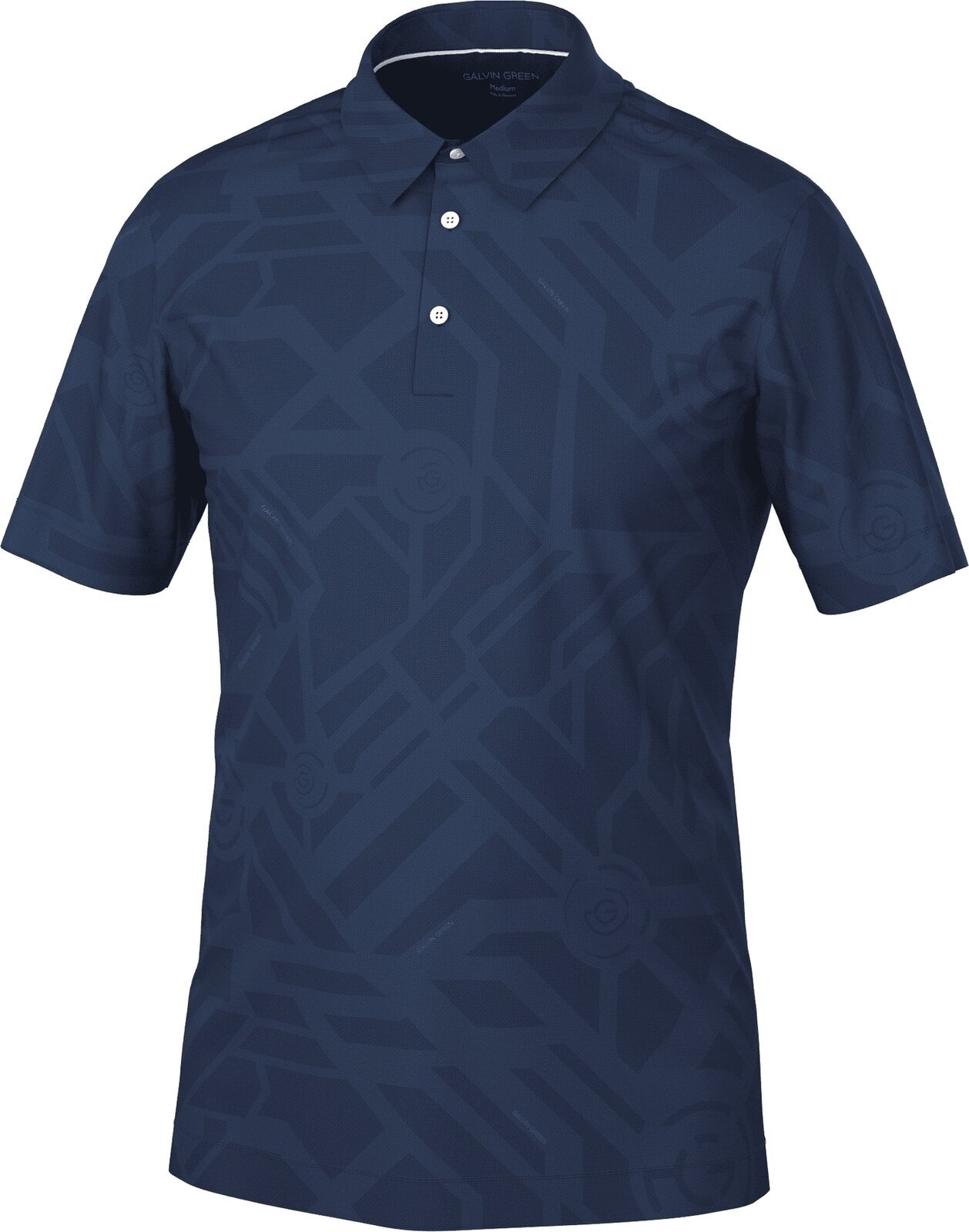 Риза за поло Galvin Green Maze Mens Breathable Short Sleeve Shirt Navy M