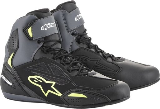 Topánky Alpinestars Faster-3 Drystar Shoes Black/Gray/Yellow Fluo 39 Topánky - 1