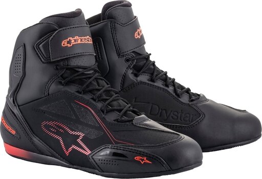 Motorcycle Boots Alpinestars Faster-3 Drystar Shoes Black/Red Fluo 39 Motorcycle Boots - 1
