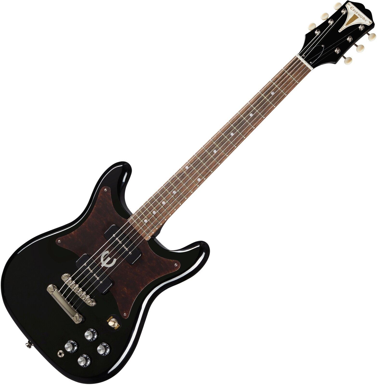 E-Gitarre Epiphone Wilshire P-90s Ebony E-Gitarre