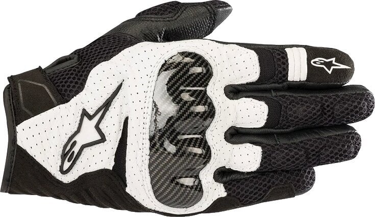 Motorradhandschuhe Alpinestars SMX-1 Air V2 Gloves Black/White S Motorradhandschuhe