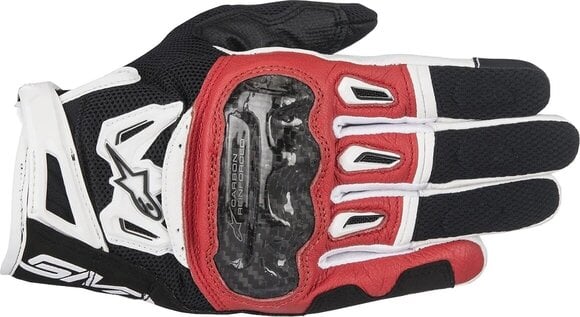 Motorcycle Gloves Alpinestars SMX-2 Air Carbon V2 Gloves Black/Red/White XL Motorcycle Gloves - 1