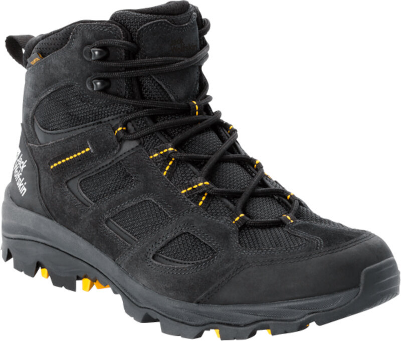 Chaussures outdoor hommes Jack Wolfskin Vojo 3 Texapore Mid M Black/Burly Yellow 45 Chaussures outdoor hommes