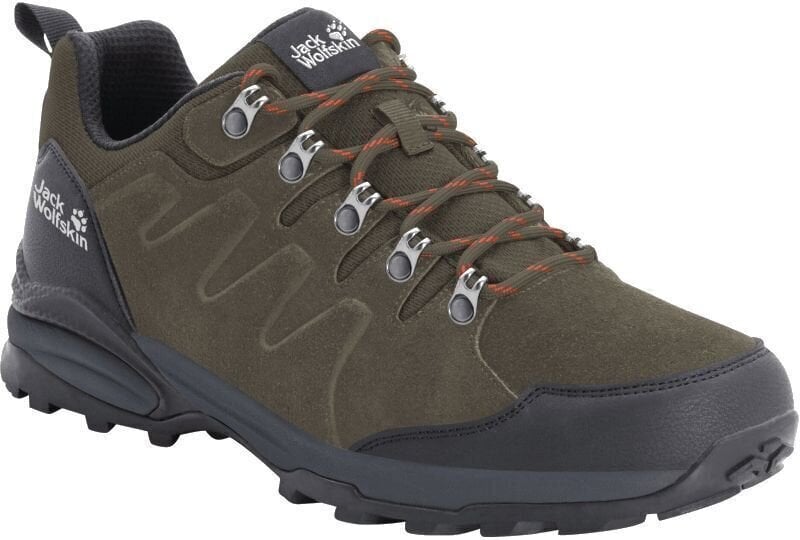 Pantofi trekking de bărbați Jack Wolfskin Refugio Texapore Low M Khaki/Phantom 45 Pantofi trekking de bărbați