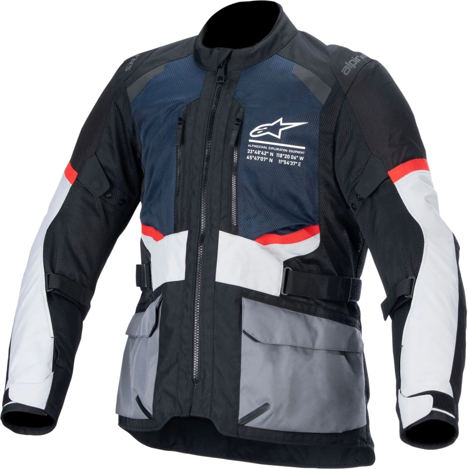 Textile Jacket Alpinestars Andes Air Drystar Jacket Deep Blue/Black/Ice Gray 3XL Textile Jacket