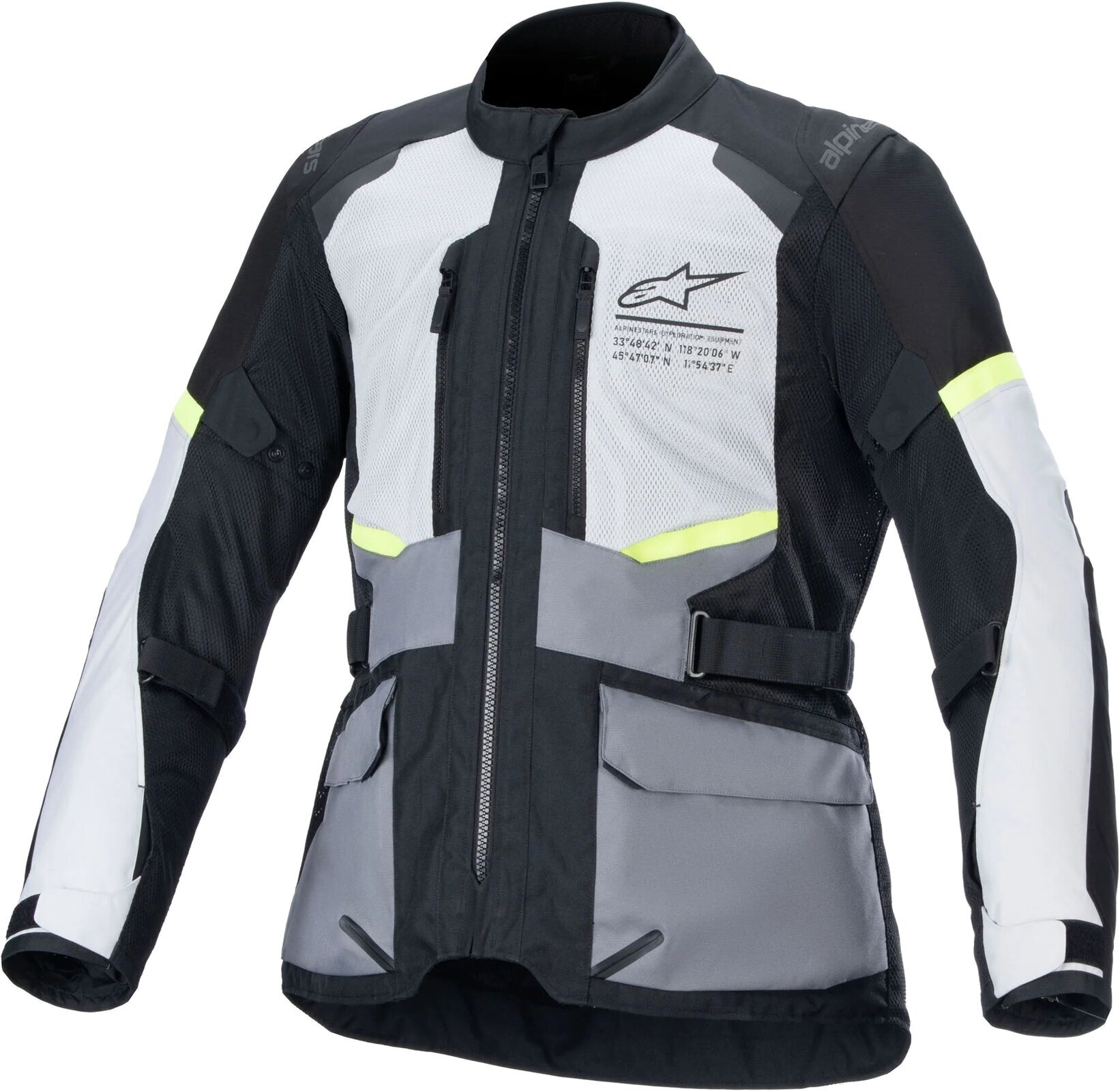 Textilná bunda Alpinestars Andes Air Drystar Jacket Ice Gray/Dark Gray/Black L Textilná bunda