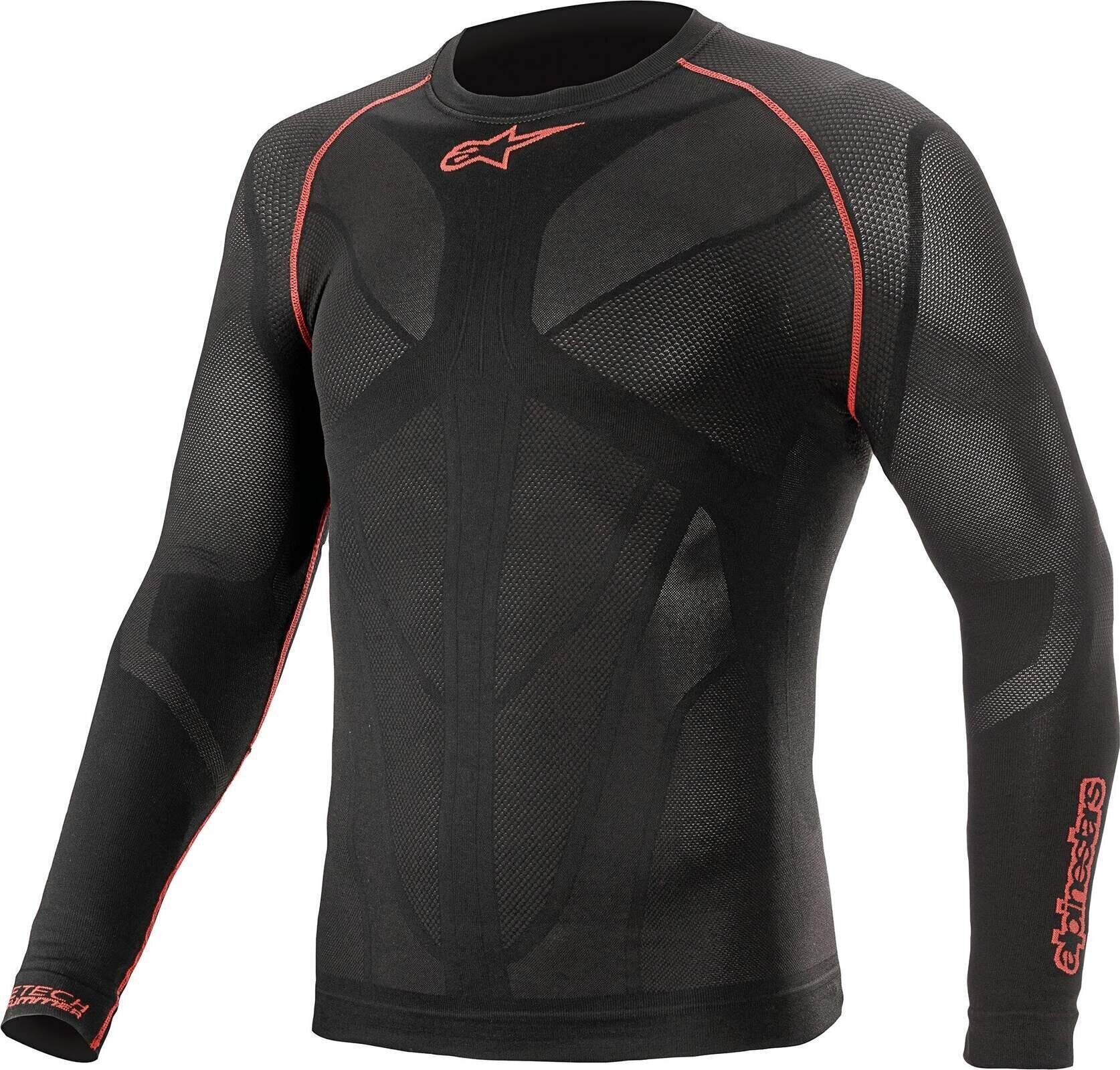 Moto abbigliamento termico Alpinestars Ride Tech V2 Top Long Sleeve Summer Black Red M/L