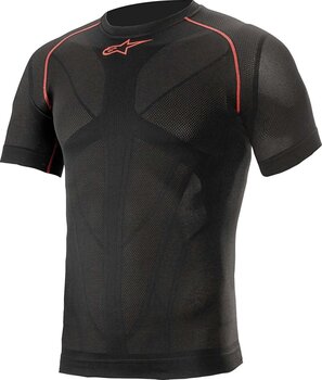 Motorcycle Functional Shirt Alpinestars Ride Tech V2 Top Short Sleeve Summer Black Red XS/S Motorcycle Functional Shirt - 1