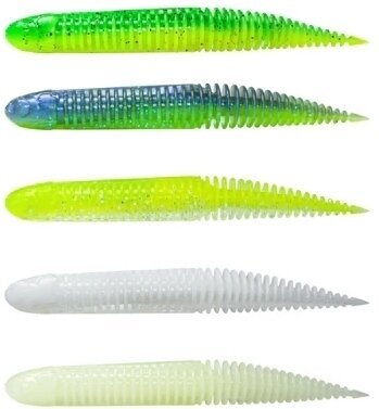 Leurre artificiel Savage Gear Ned Dragon Tail Slug Clear Water Mix Clear Motoroil UV-Green Pumpkin UV-Watermelon Red-Chartreuse Pumpkin-Bleak 7,2 cm 3 g Leurre artificiel