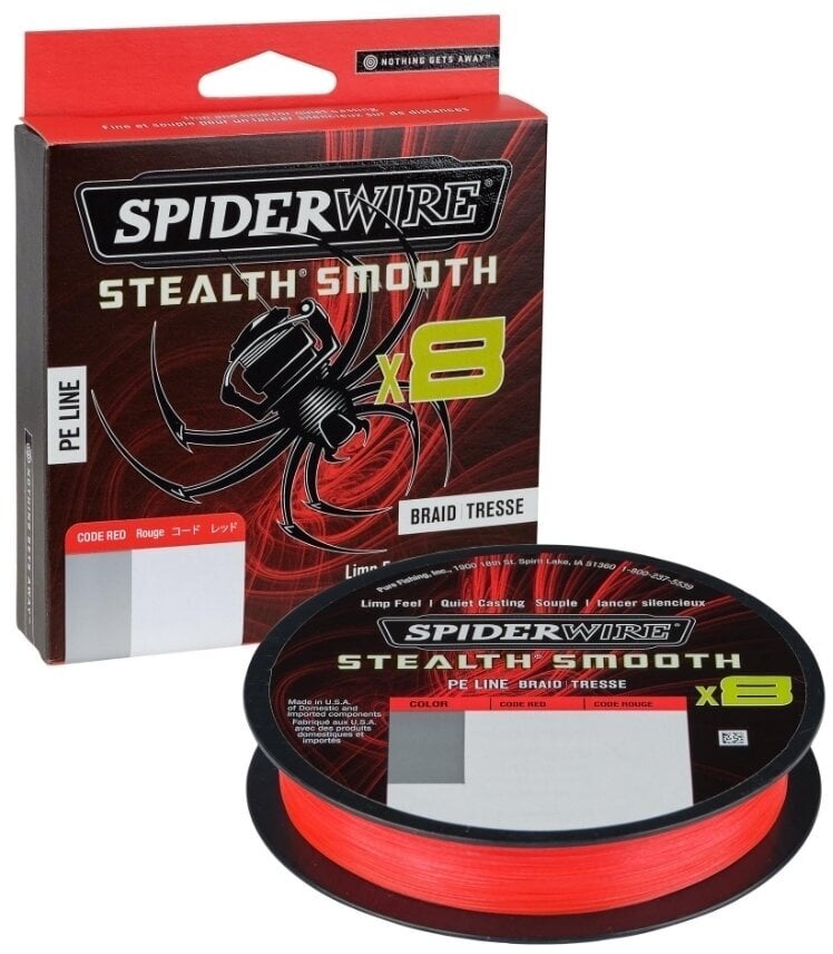 Levně SpiderWire Stealth® Smooth8 x8 PE Braid Code Red 0,09 mm 7,5 kg-16 lbs 150 m Šňůra