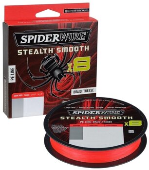 Fir pescuit SpiderWire Stealth® Smooth8 x8 PE Braid Code Red 0,15 mm 150 m 16,5 kg-36 lbs Linie împletită - 1