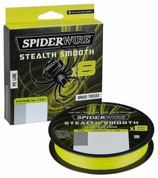 Fir pescuit SpiderWire Stealth® Smooth8 x8 PE Braid Hi-Vis Yellow 0,11 mm 10,3 kg-22 lbs 150 m Linie împletită - 1