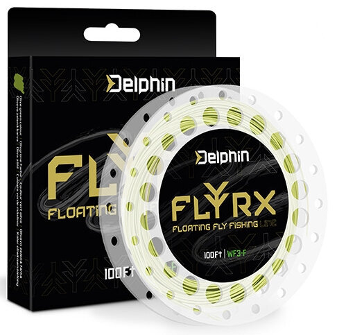 Horgász zsinór Delphin FLYRX Yellow WF7-F 100'' Fonott zsinór