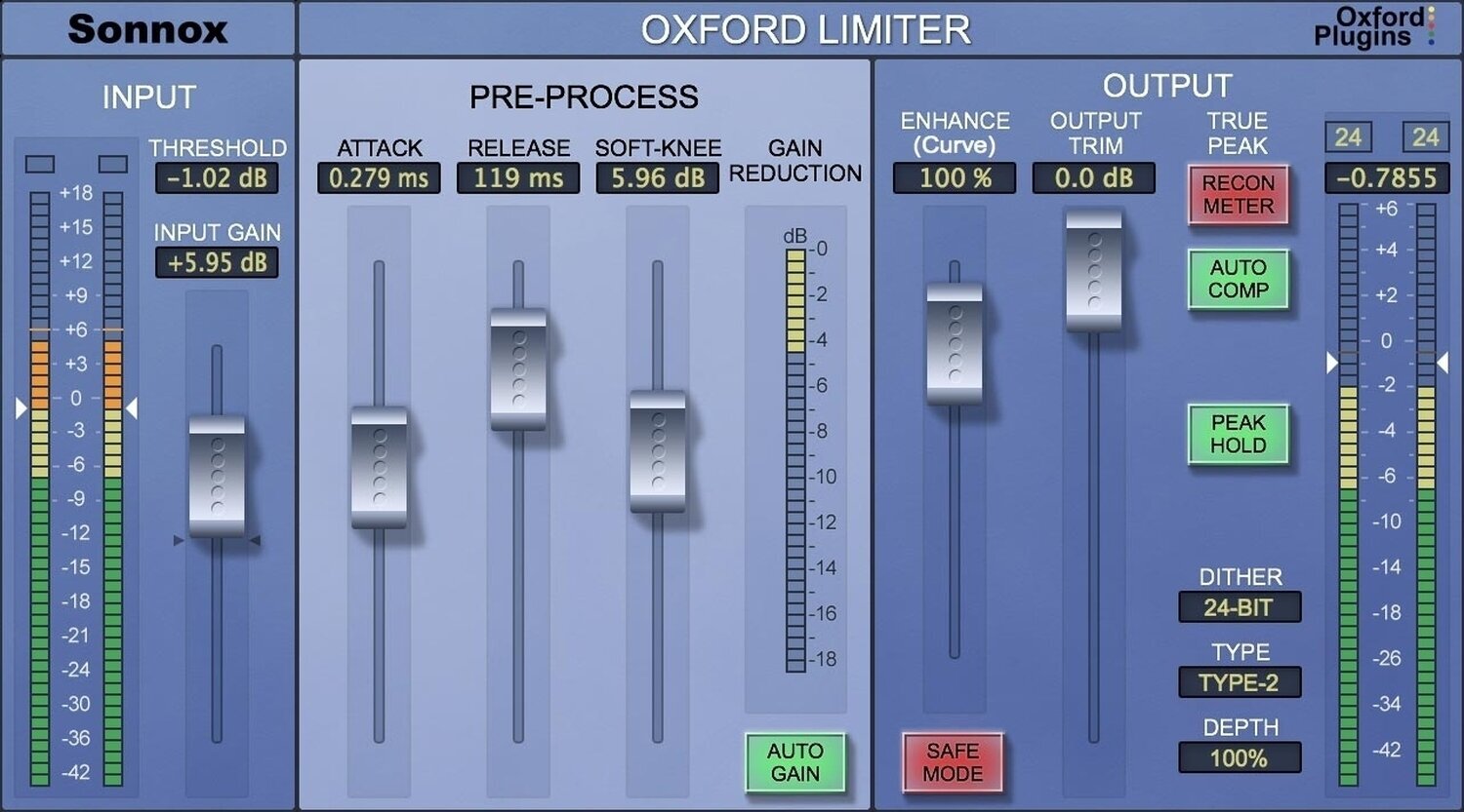 Virtuális effekt Sonnox Oxford Limiter (Native) (Digitális termék)