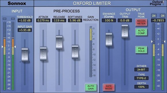 Plug-in de efeitos Sonnox Oxford Limiter (Native) (Produto digital) - 1
