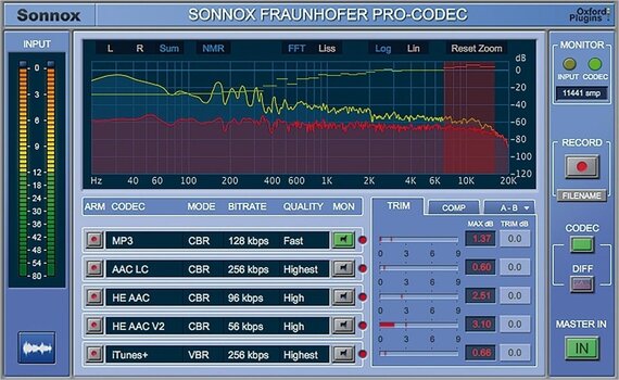 Plug-in de efeitos Sonnox Fraunhofer Pro-Codec (Produto digital) - 1