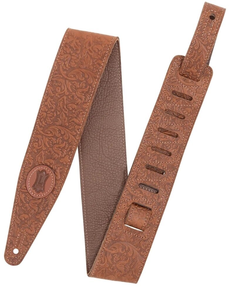Leather guitar strap Levys M317FCL-BRN Leather guitar strap Brown