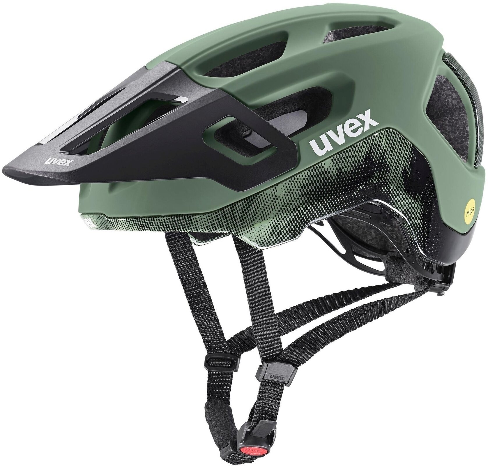 Каска за велосипед UVEX React Mips Moss Green/Black Matt 52-56 Каска за велосипед