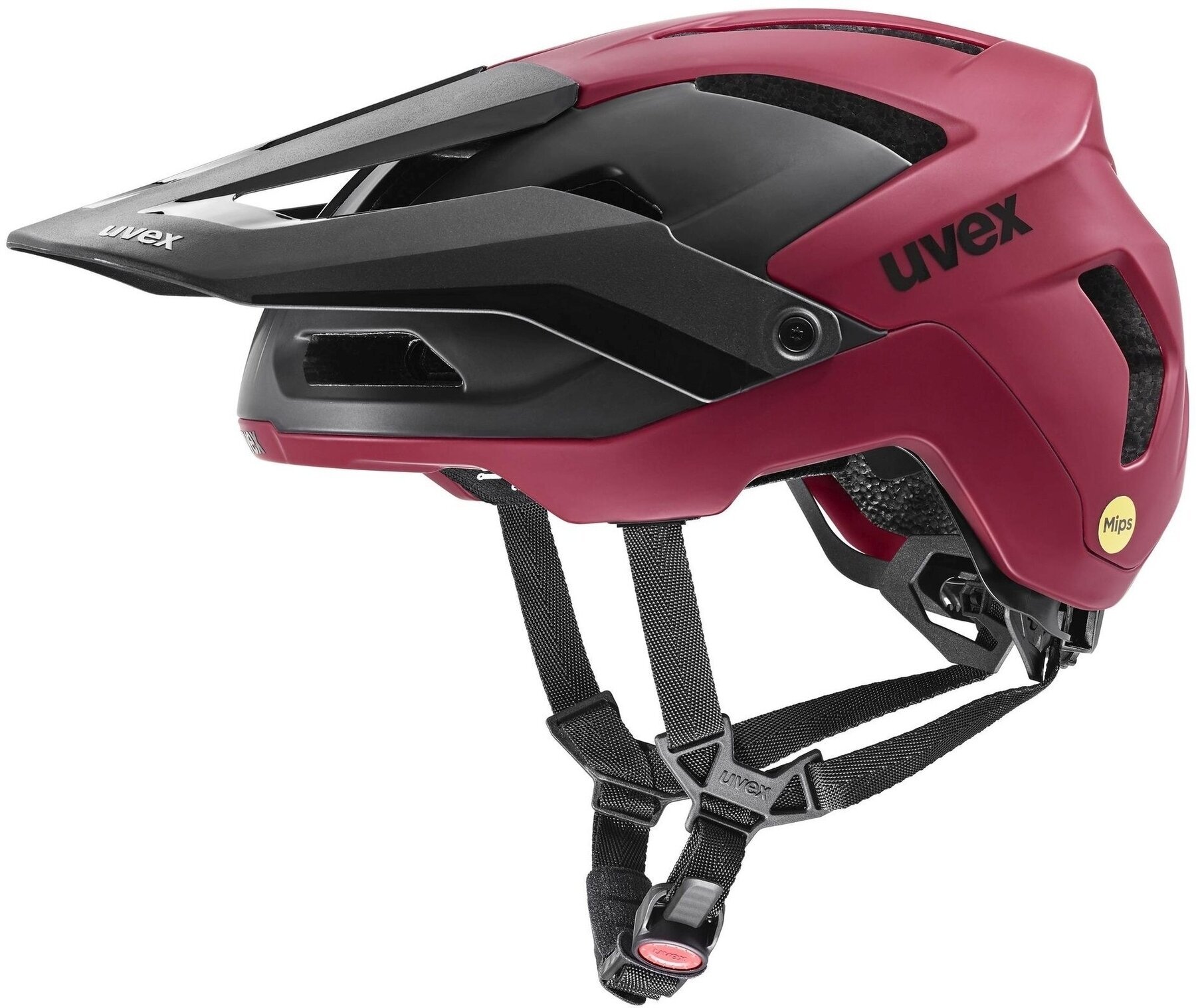 Capacete de bicicleta UVEX Renegade Mips Ruby Red/Black Matt 54-58 Capacete de bicicleta