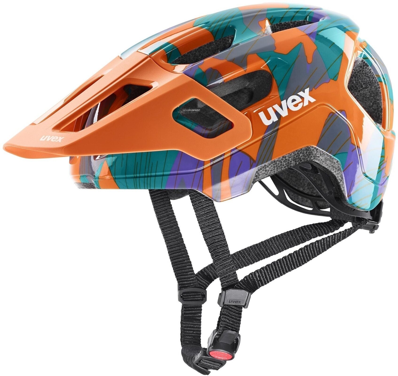 Cyklistická helma UVEX React Jr. Papaya Camo 52-56 Cyklistická helma
