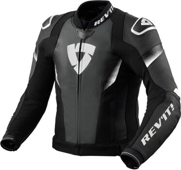 Kožna jakna Rev'it! Jacket Control Black/White 54 Kožna jakna - 1