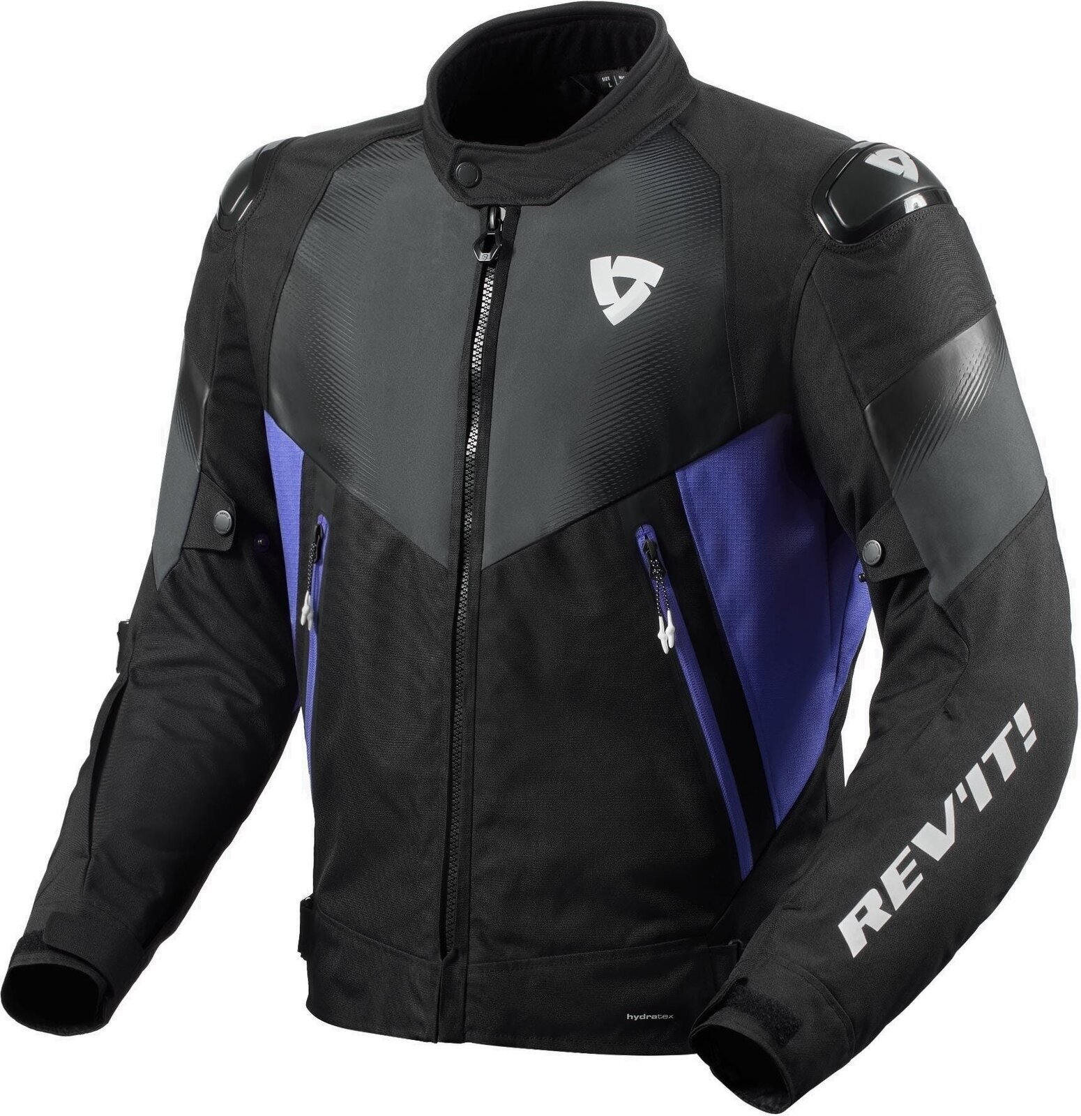 Usnjena jakna Rev'it! Jacket Control H2O Black/Blue 3XL Usnjena jakna