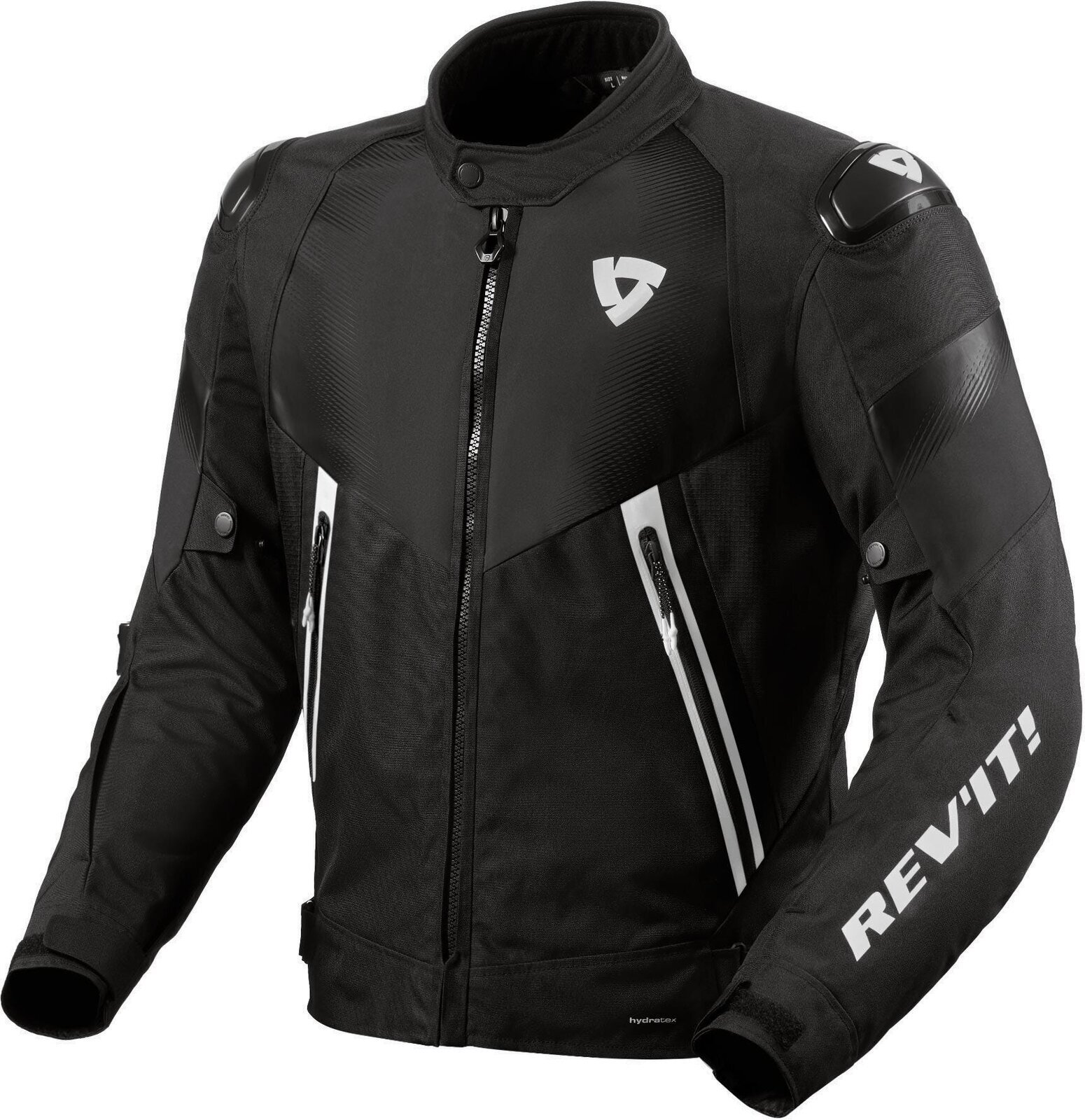 Μπουφάν Textile Rev'it! Jacket Control H2O Black/White 3XL Μπουφάν Textile