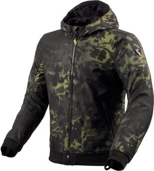 Blouson textile Rev'it! Jacket Saros WB Black/Dark Green L Blouson textile - 1