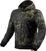 Tekstiljakke Rev'it! Jacket Saros WB Black/Dark Green S Tekstiljakke