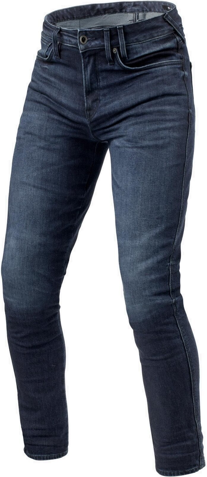 Moottoripyöräilijän farkut Rev'it! Jeans Carlin SK Dark Blue W28/L34 Moottoripyöräilijän farkut