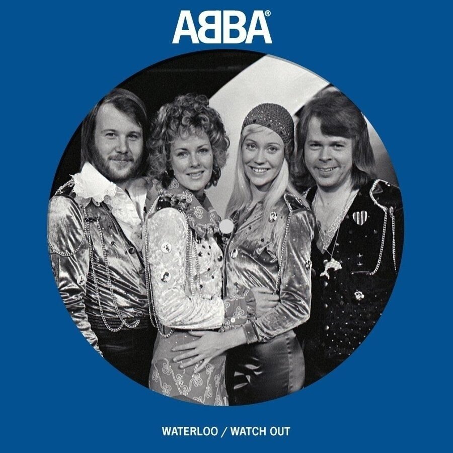 Vinyl Record Abba - 7-Waterloo / Watch Out (Picture Disc) (Limited Edition) (Anniversary Edition) (7" Vinyl)