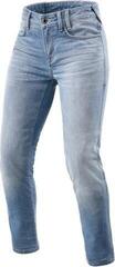 Calças de ganga para motociclismo Rev'it! Jeans Shelby 2 Ladies SK Light Blue