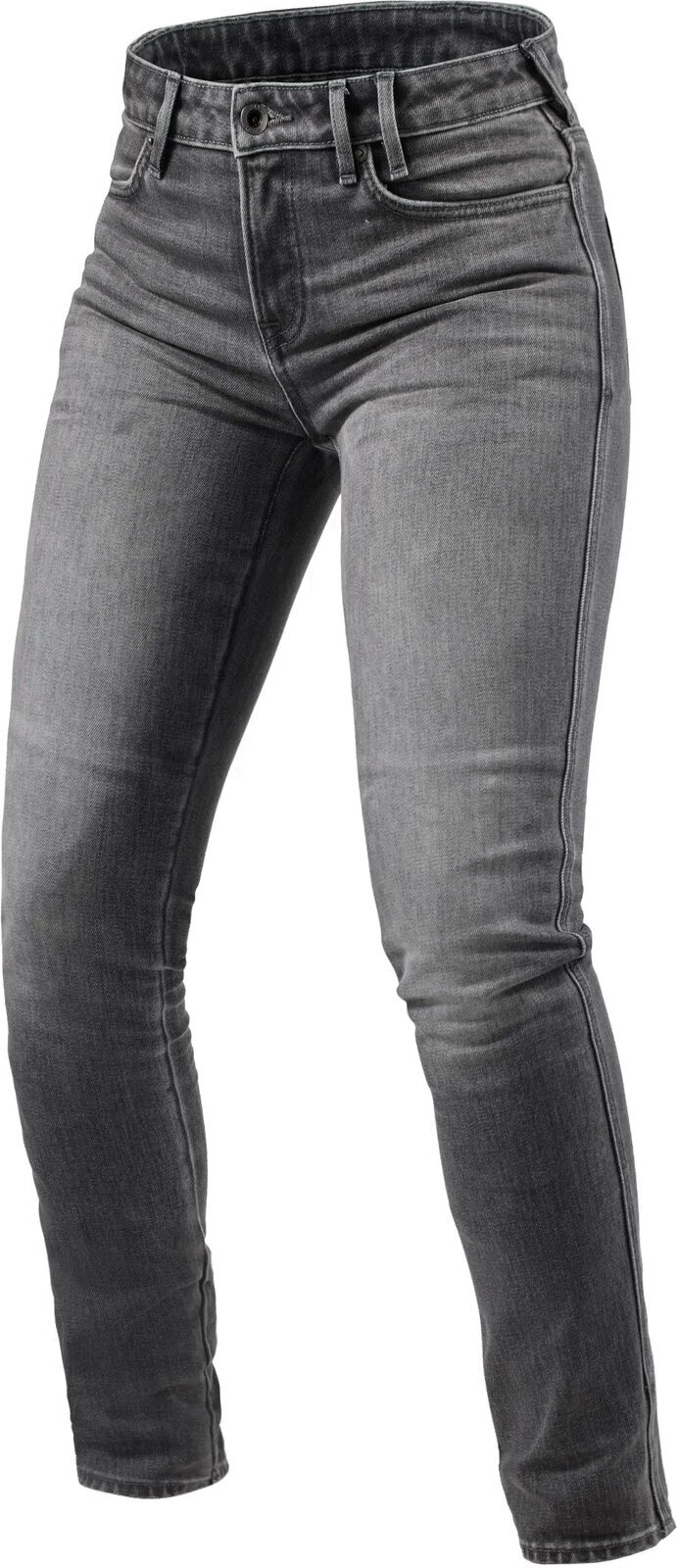 Calças de ganga para motociclismo Rev'it! Jeans Shelby 2 Ladies SK Medium Grey Stone 32/32 Calças de ganga para motociclismo