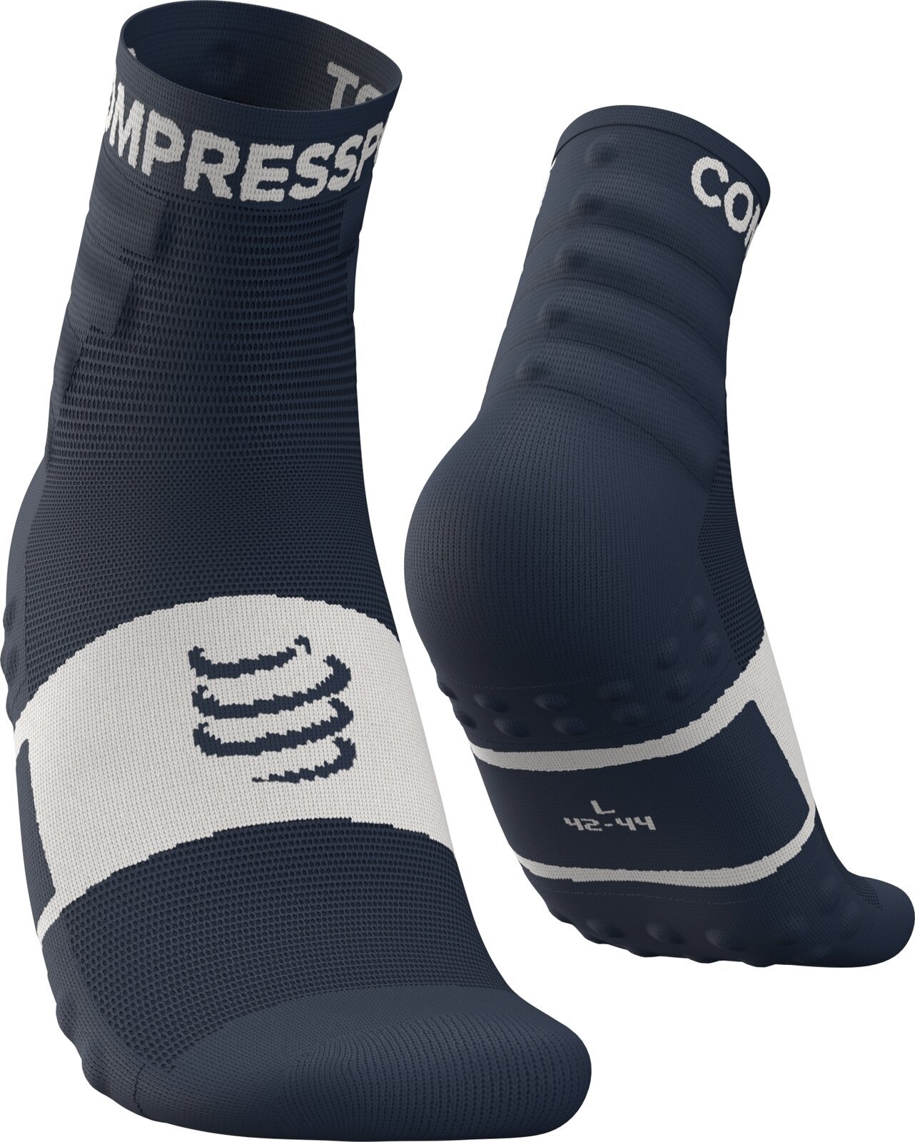 Hardloopsokken Compressport Training Socks 2-Pack Dress Blues/White T1 Hardloopsokken