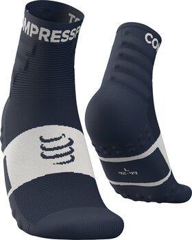 Running Socks
 Compressport Training 2-Pack Dress Blues/White T4 Running Socks - 1