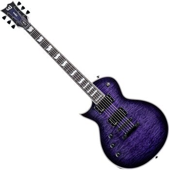 Electric guitar ESP LTD EC-1000 QM LH See Thru Purple Sunburst (Damaged) - 1