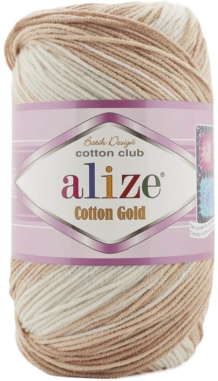 Fios para tricotar Alize Cotton Gold Batik 7798