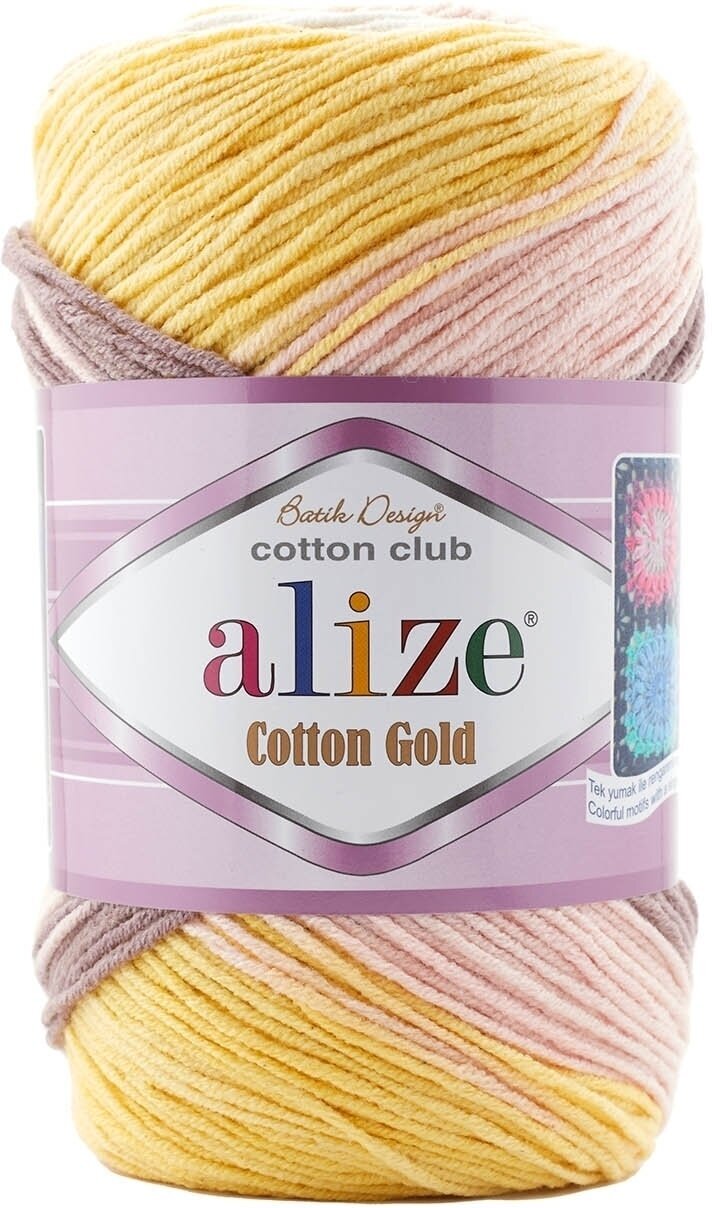 Fios para tricotar Alize Cotton Gold Batik 6787 Fios para tricotar